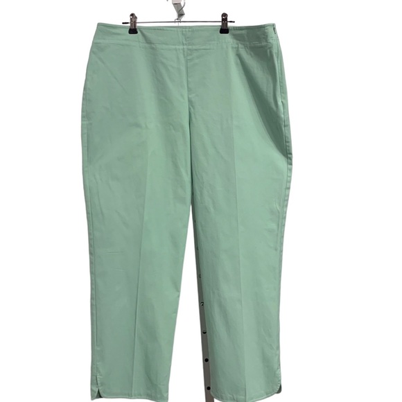 TALBOTS HERITAGE MINT GREEN CROP ANKLE PANTS SIZE 16 - Picture 9 of 16